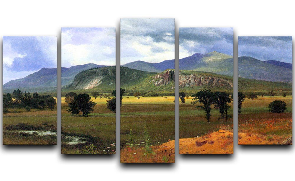 Moat Mountain Intervale New Hampshire by Bierstadt 5 Split Panel Canvas - Canvas Art Rocks - 1