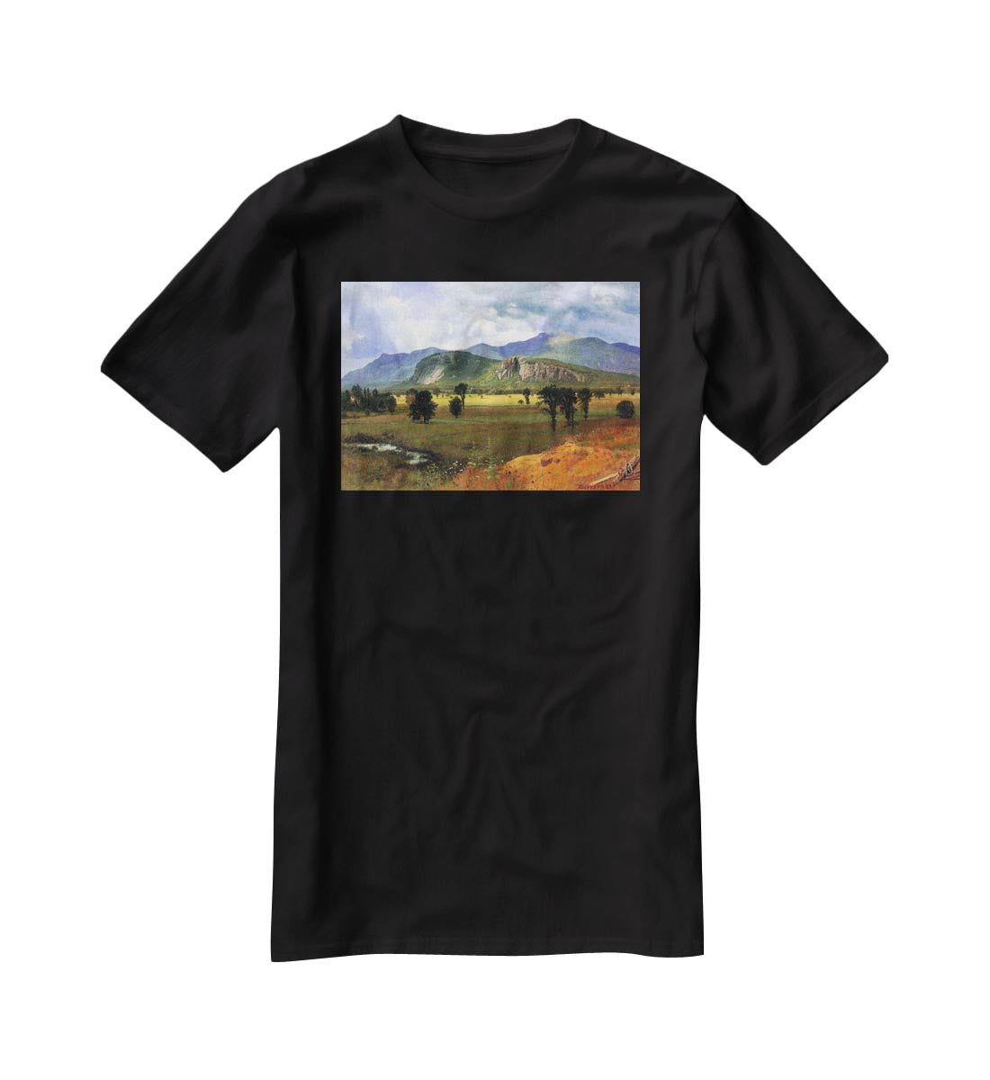 Moat Mountain Intervale New Hampshire by Bierstadt T-Shirt - Canvas Art Rocks - 1