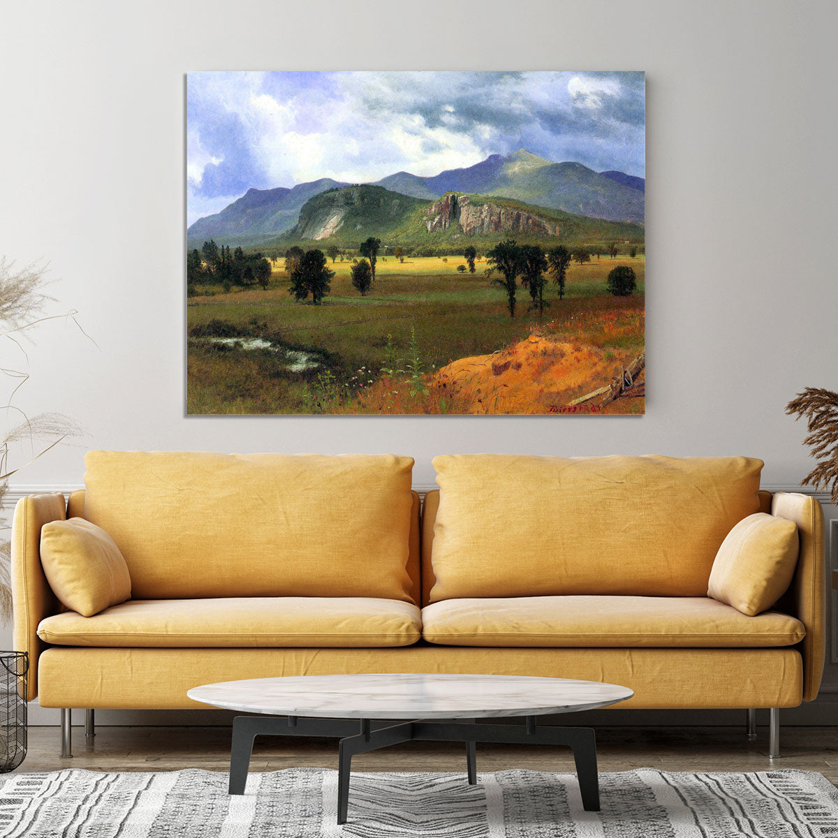 Moat Mountain Intervale New Hampshire by Bierstadt Canvas Print or Poster - Canvas Art Rocks - 4