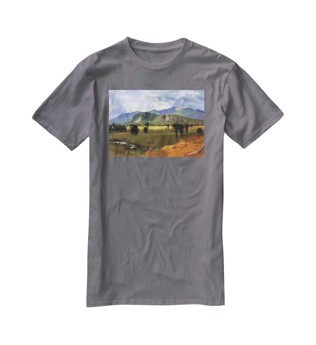 Moat Mountain Intervale New Hampshire by Bierstadt T-Shirt - Canvas Art Rocks - 3