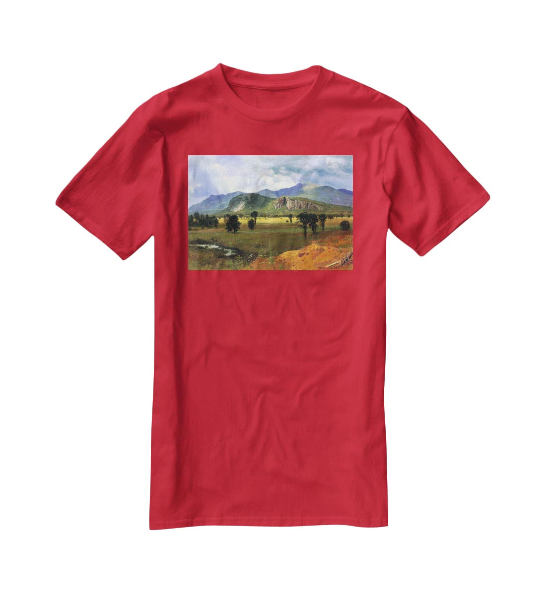 Moat Mountain Intervale New Hampshire by Bierstadt T-Shirt - Canvas Art Rocks - 4