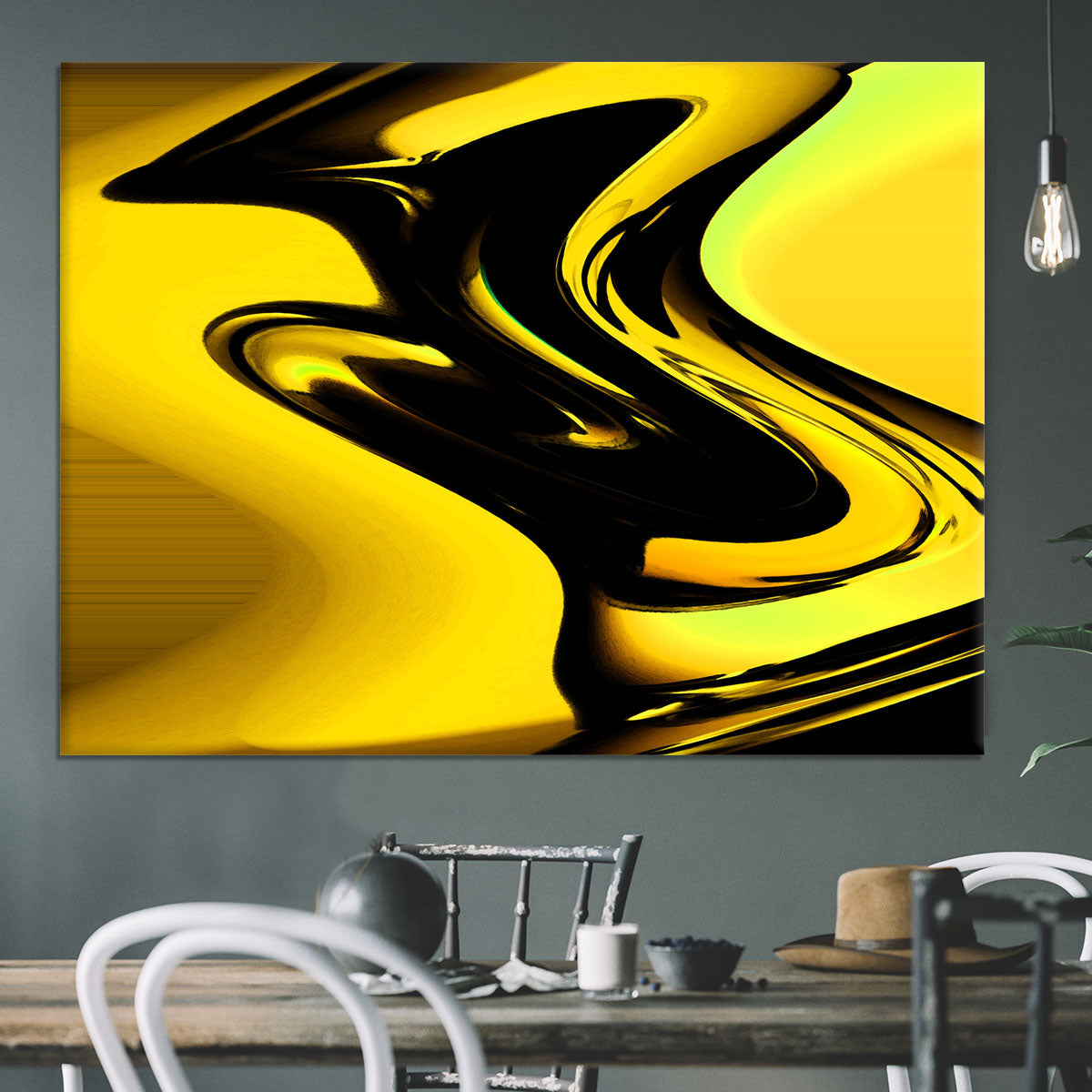 Modern Pop Art Yellow Canvas Print or Poster - Canvas Art Rocks - 3