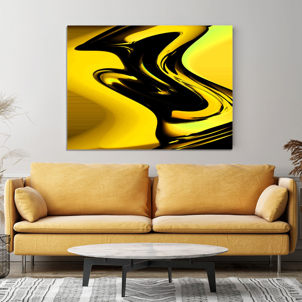 Modern Pop Art Yellow Canvas Print or Poster - Canvas Art Rocks - 4