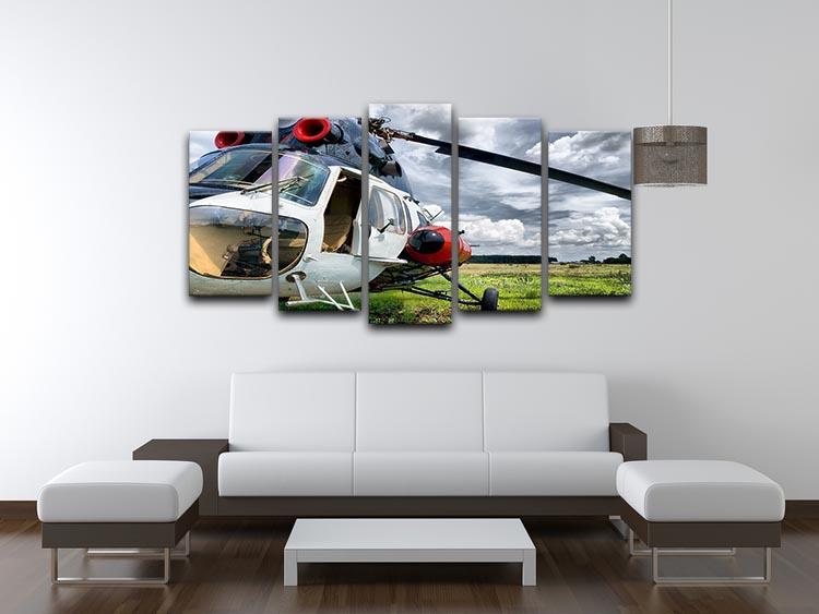Modern light helicopter 5 Split Panel Canvas  - Canvas Art Rocks - 3
