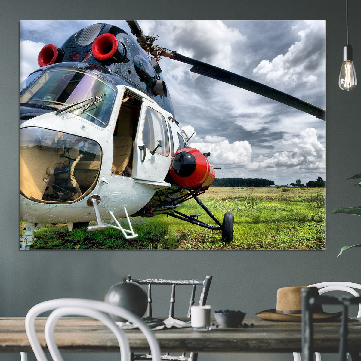 Modern light helicopter Canvas Print or Poster - Canvas Art Rocks - 3