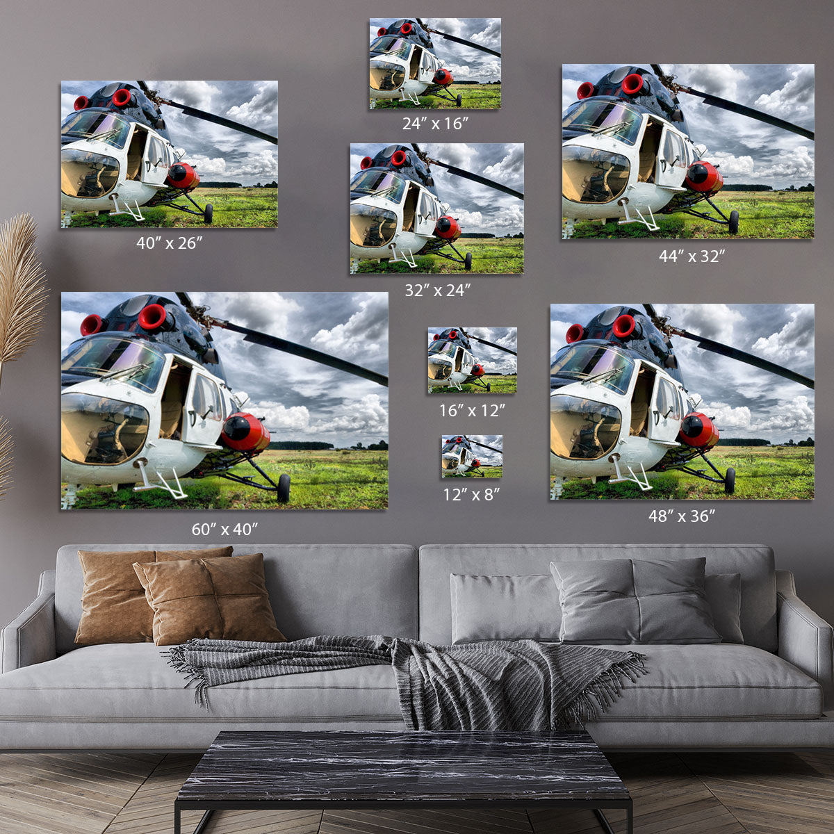 Modern light helicopter Canvas Print or Poster - Canvas Art Rocks - 7