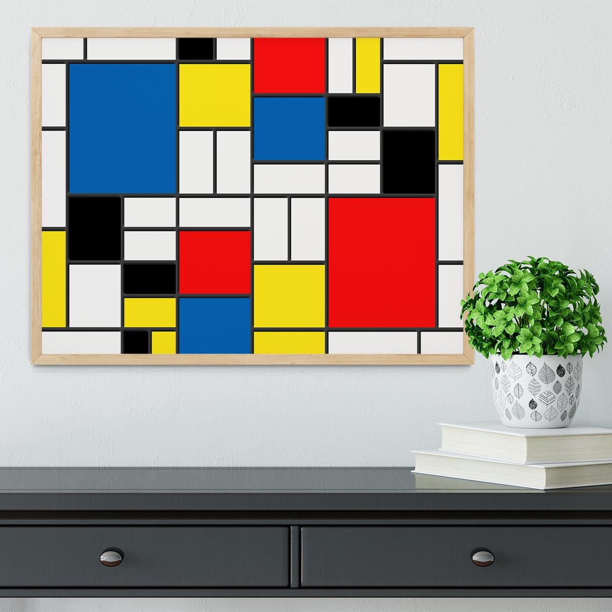 Mondrian Design Framed Print - Canvas Art Rocks - 4