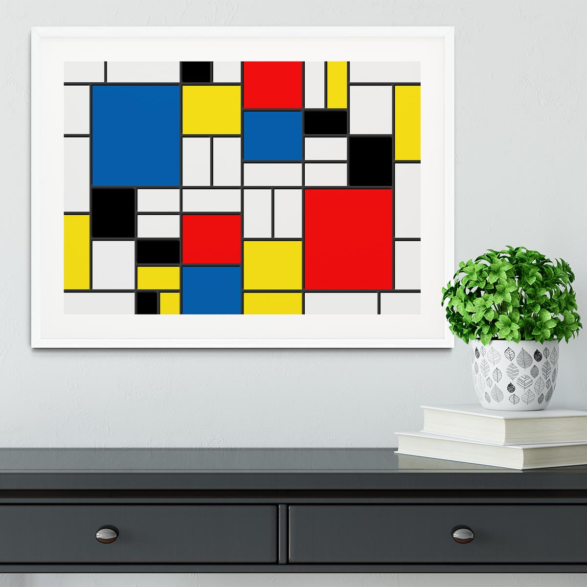 Mondrian Design Framed Print - Canvas Art Rocks - 5