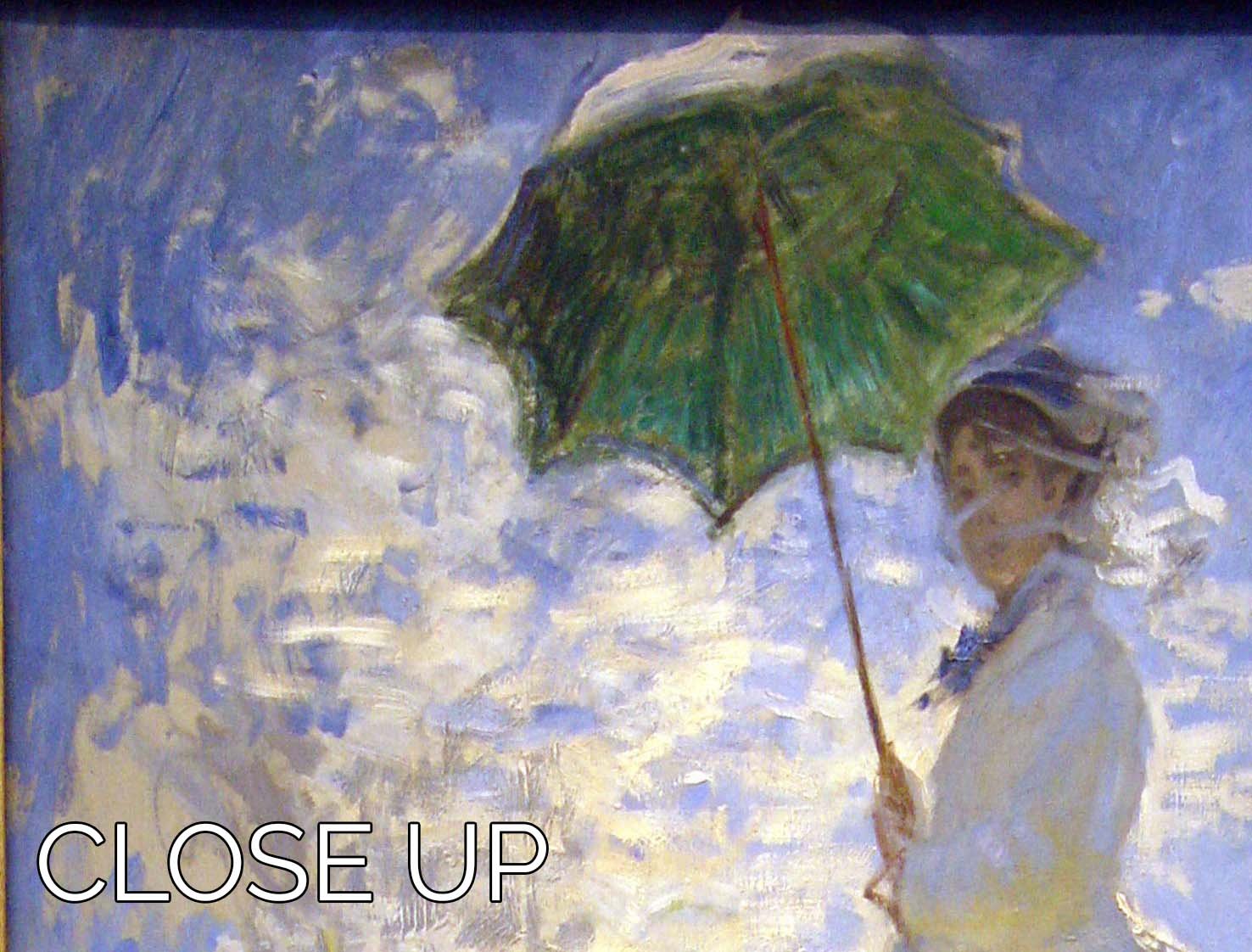 Monet Umbrella 3 Split Panel Canvas Print - Canvas Art Rocks - 3