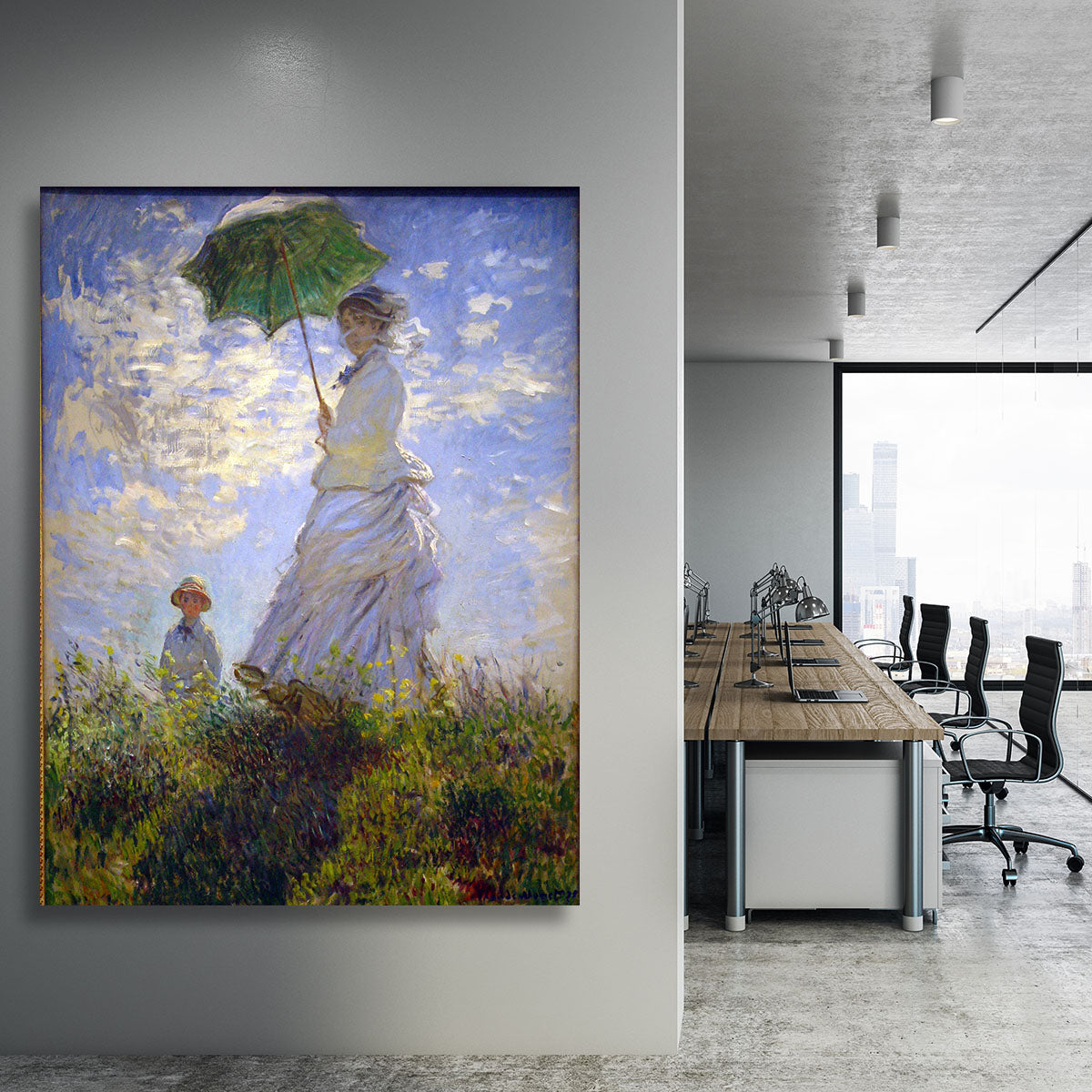Monet Umbrella Canvas Print or Poster - Canvas Art Rocks - 3