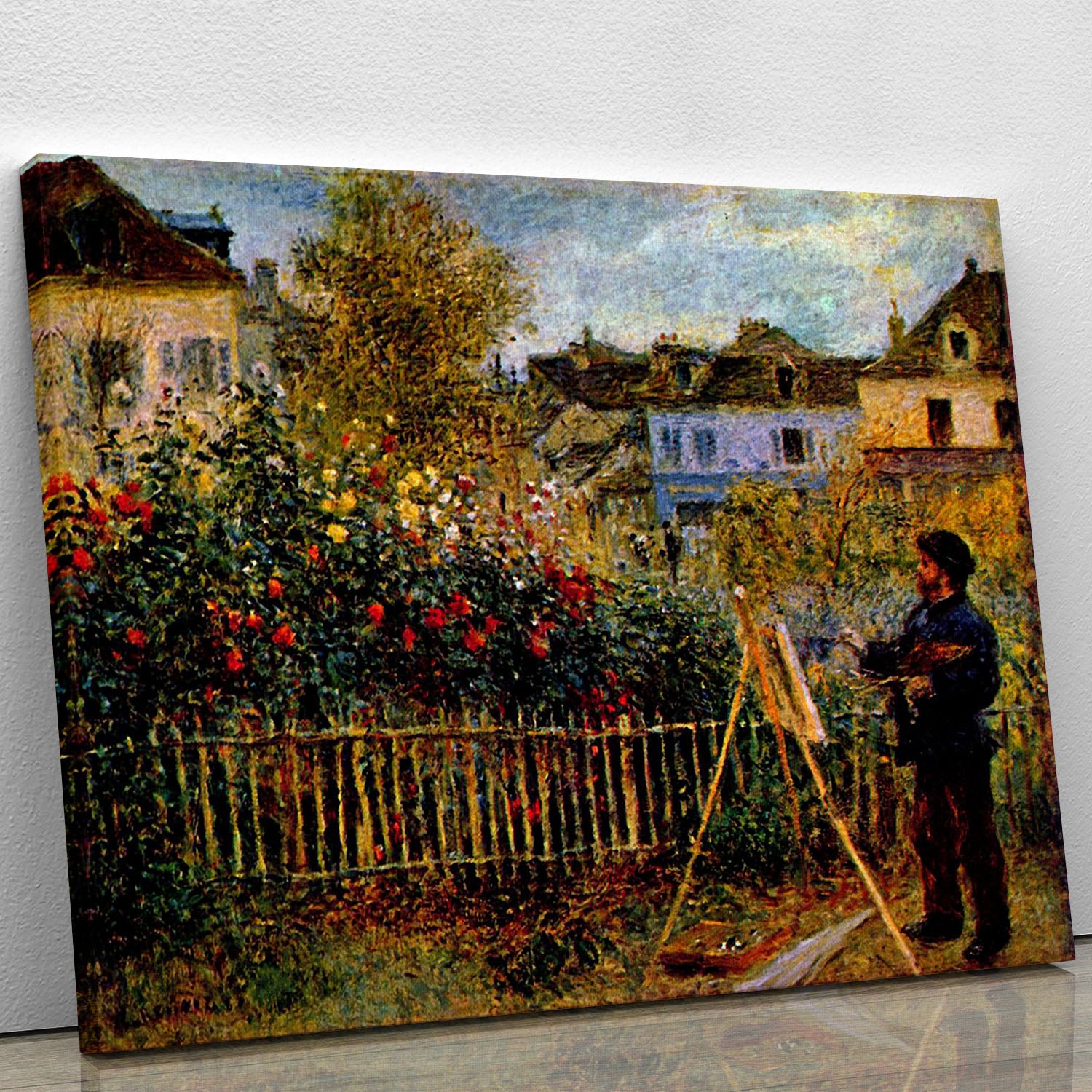 Monet painting in his garden in Argenteuil Canvas Print or Poster - Canvas Art Rocks - 1