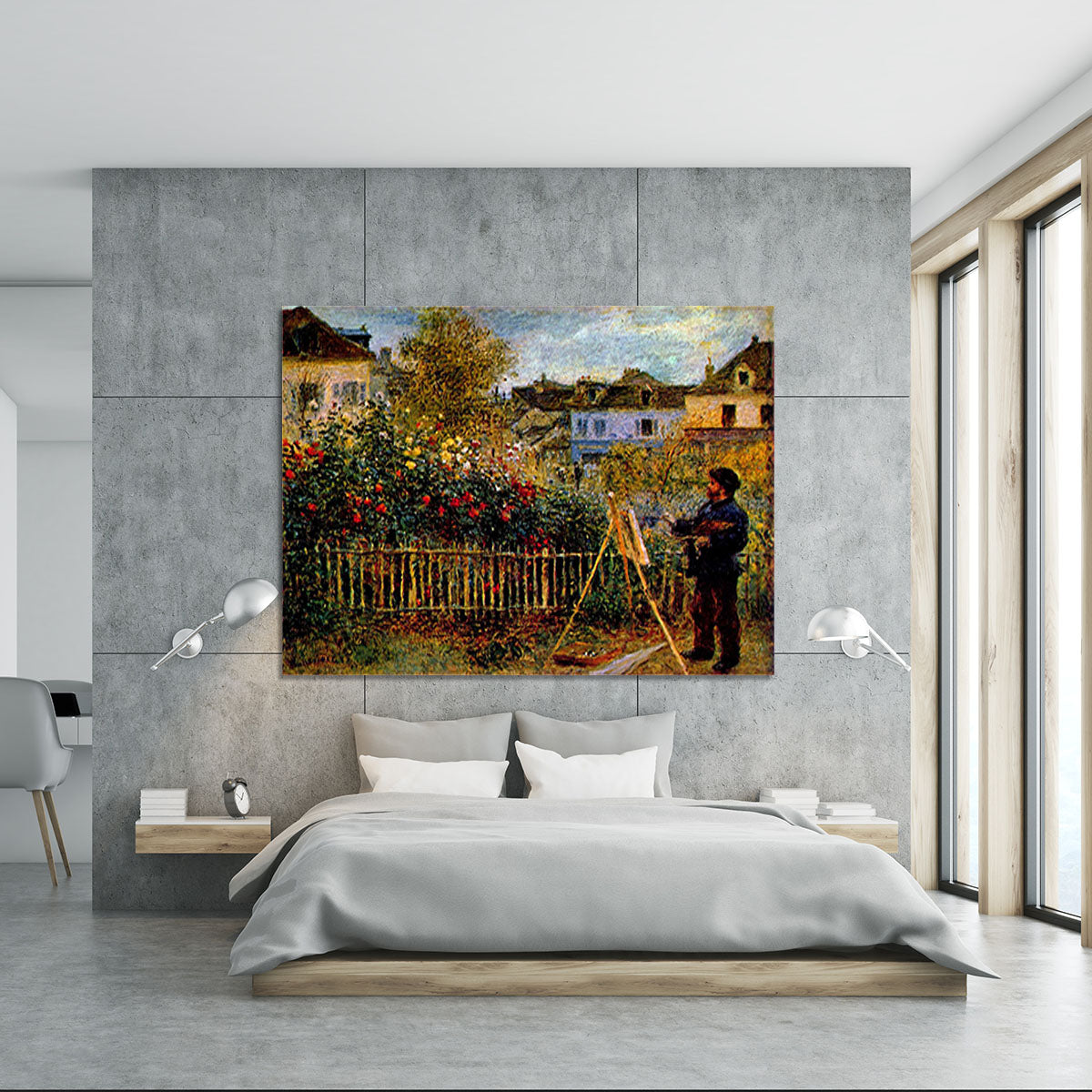 Monet painting in his garden in Argenteuil Canvas Print or Poster - Canvas Art Rocks - 5