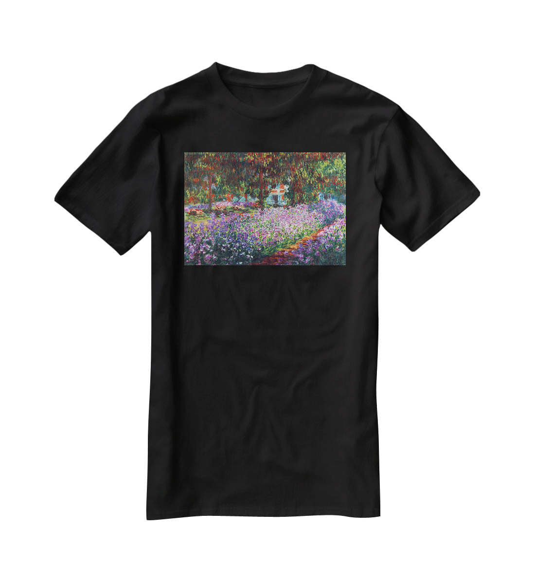 Monet's garden in Giverny by Monet T-Shirt - Canvas Art Rocks - 1