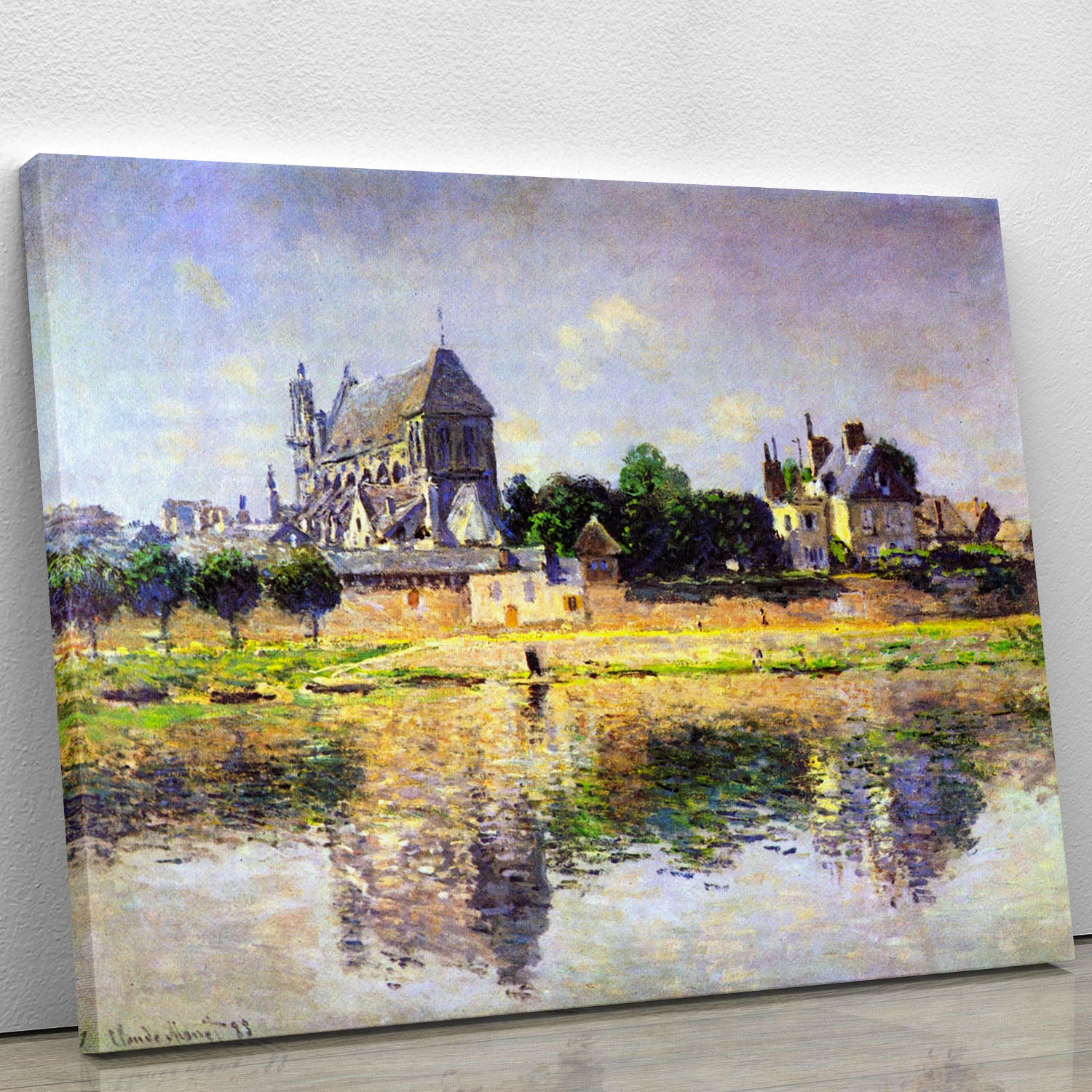 Monets garden in Vetheuil by Monet Canvas Print or Poster - Canvas Art Rocks - 1