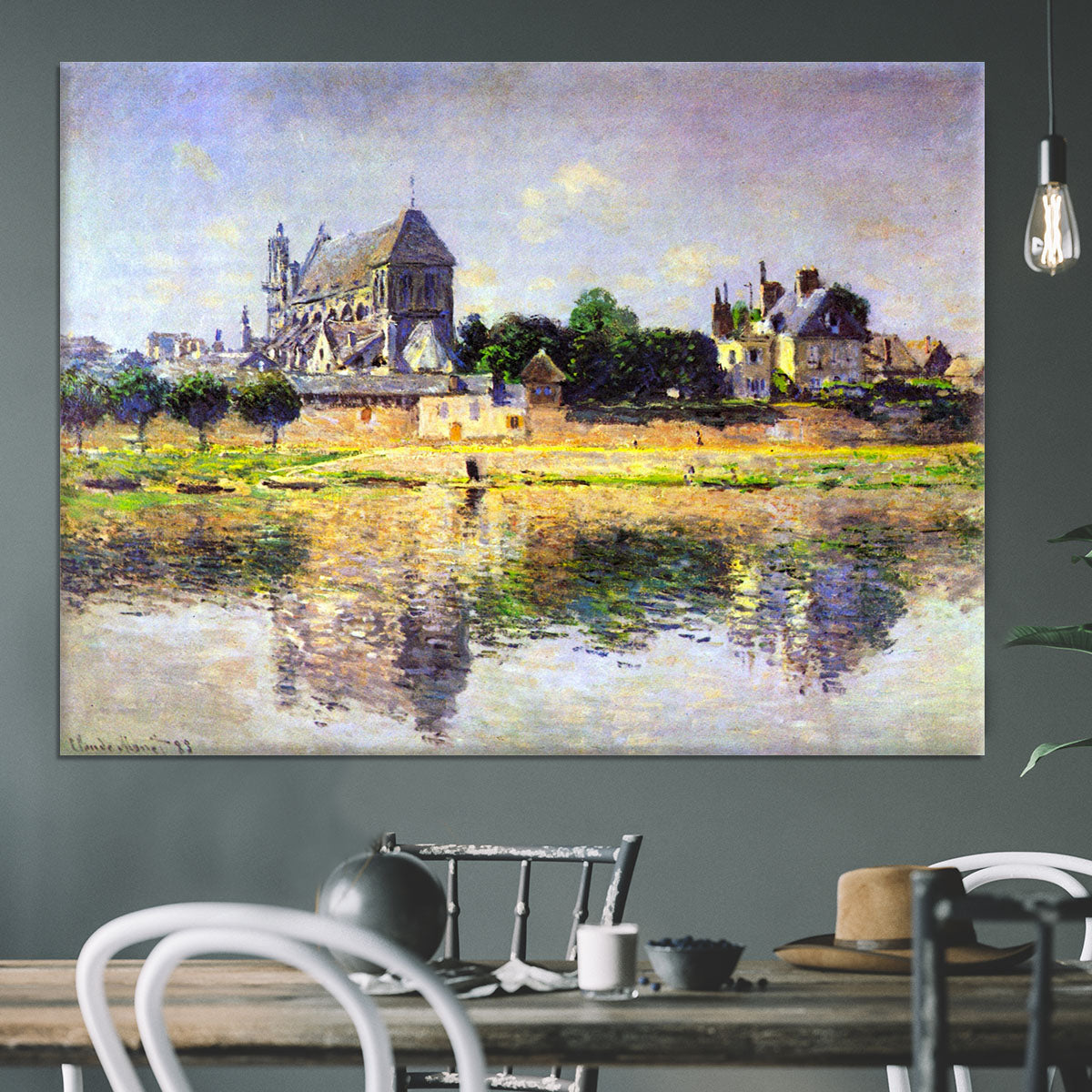 Monets garden in Vetheuil by Monet Canvas Print or Poster - Canvas Art Rocks - 3