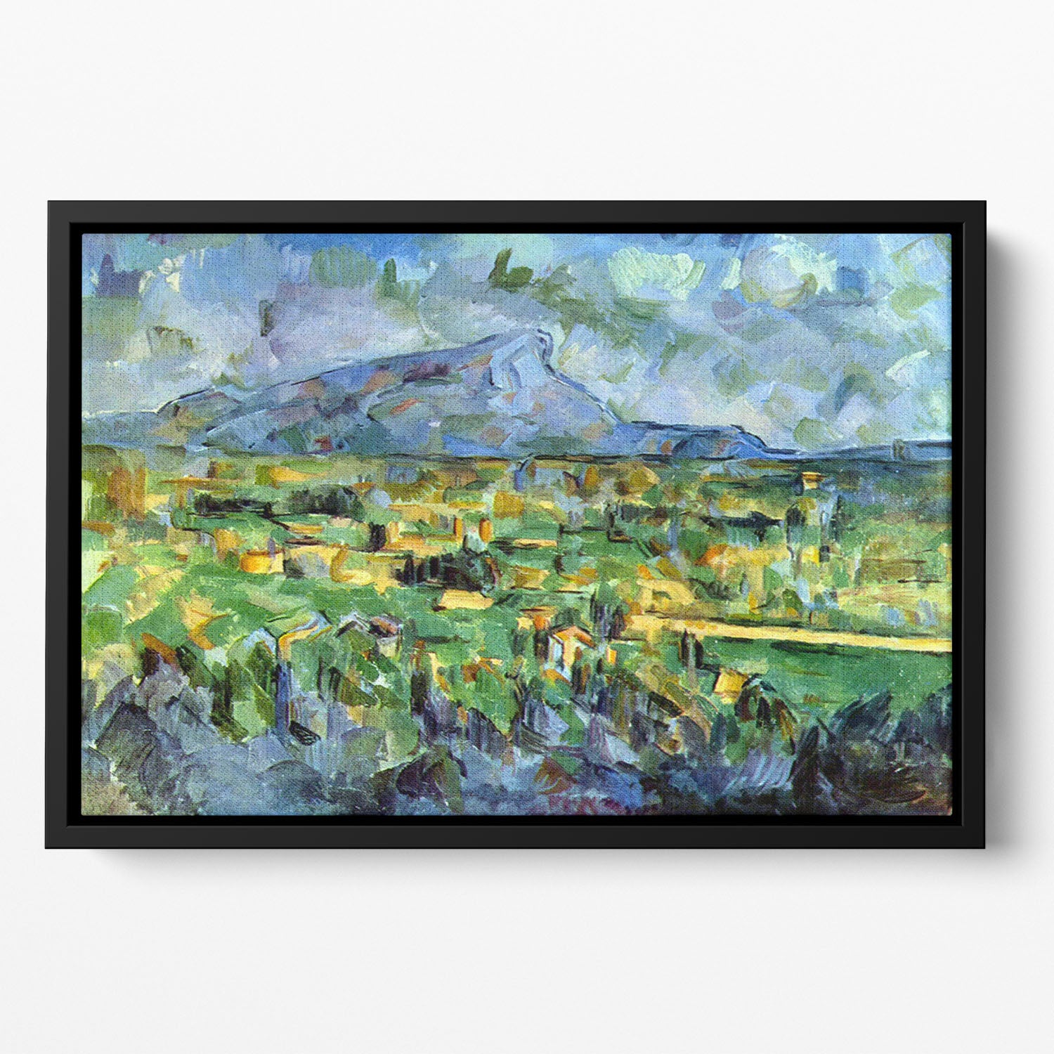 Mont Sainte-Victoire by Cezanne Floating Framed Canvas - Canvas Art Rocks - 2