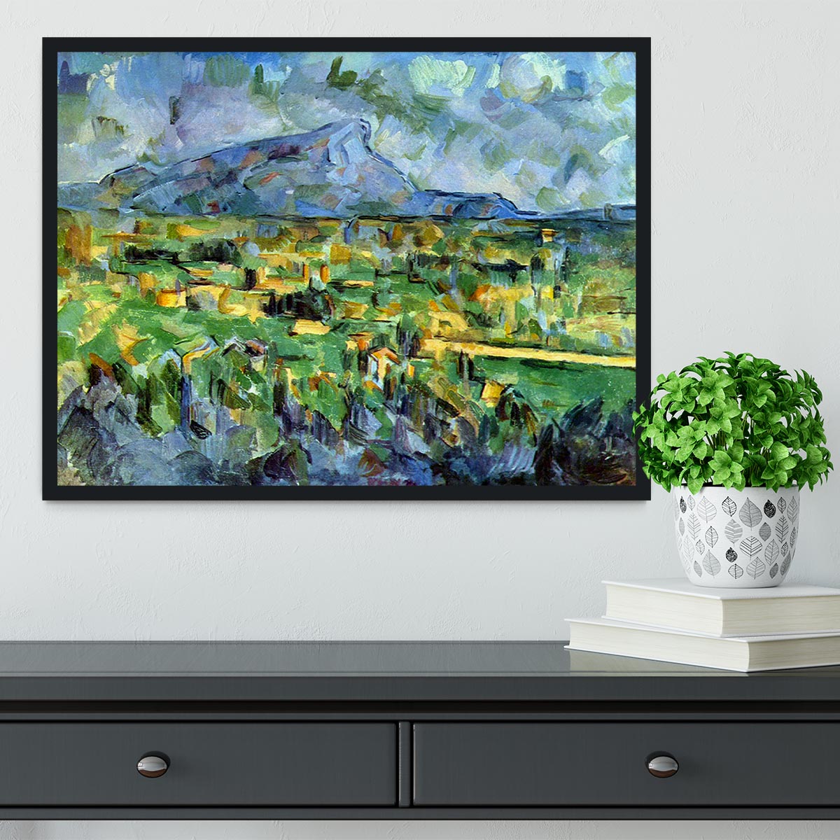Mont Sainte-Victoire by Cezanne Framed Print - Canvas Art Rocks - 2
