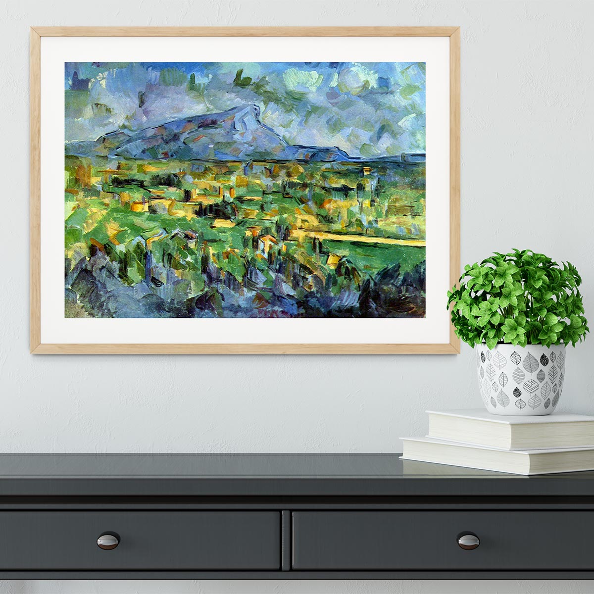 Mont Sainte-Victoire by Cezanne Framed Print - Canvas Art Rocks - 3