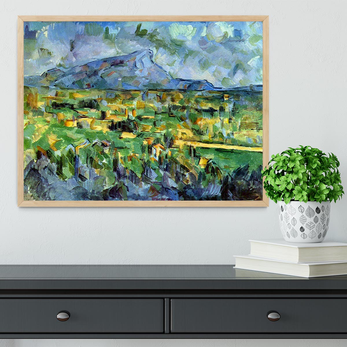 Mont Sainte-Victoire by Cezanne Framed Print - Canvas Art Rocks - 4