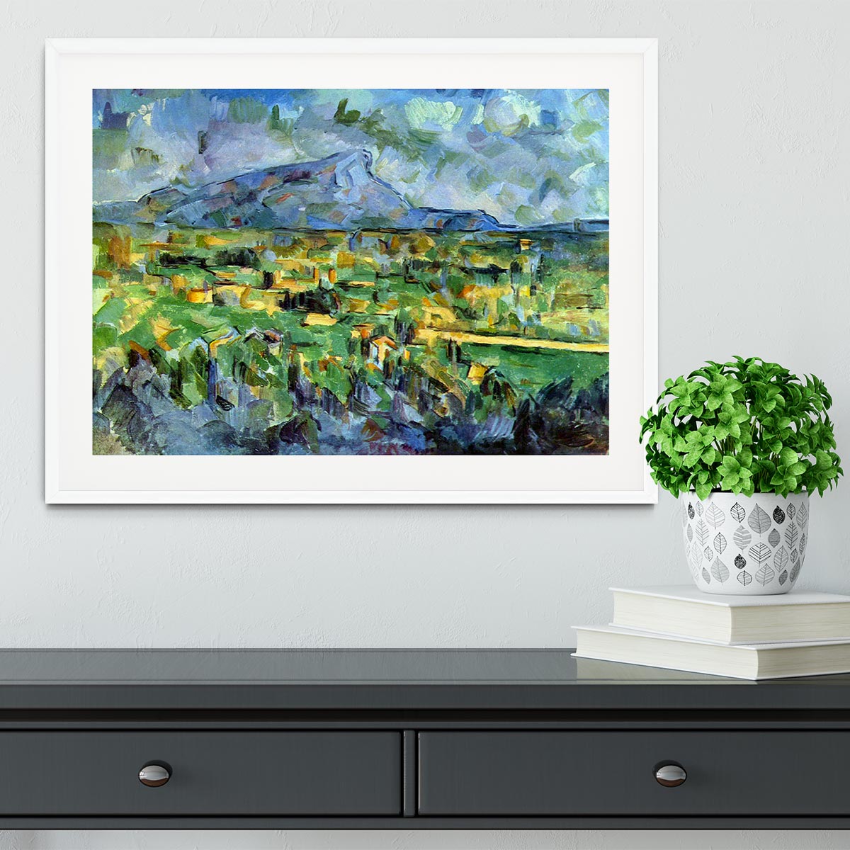 Mont Sainte-Victoire by Cezanne Framed Print - Canvas Art Rocks - 5