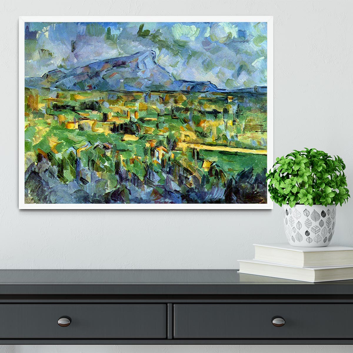 Mont Sainte-Victoire by Cezanne Framed Print - Canvas Art Rocks -6