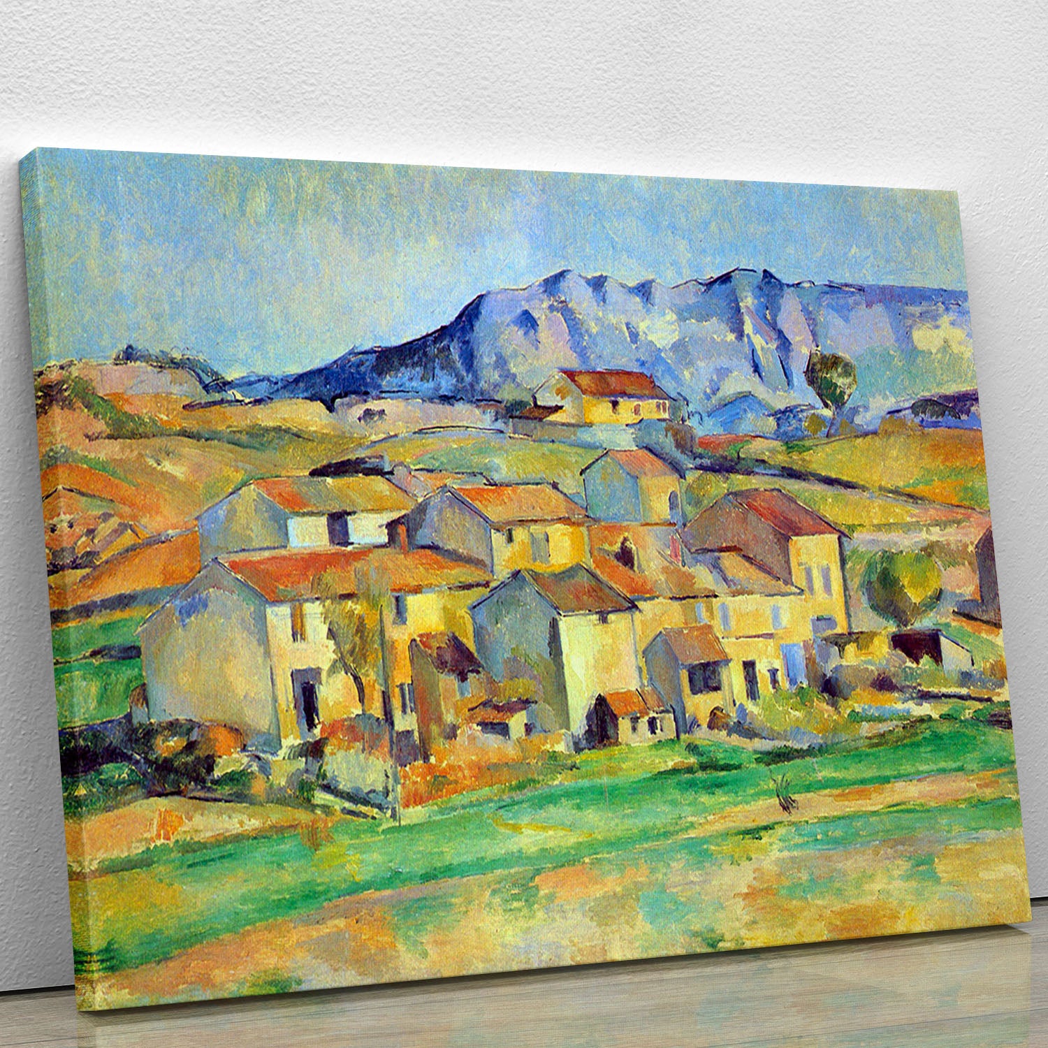 Montaigne Sainte-Victoire from the environment beu Gardanne of view by Cezanne Canvas Print or Poster - Canvas Art Rocks - 1