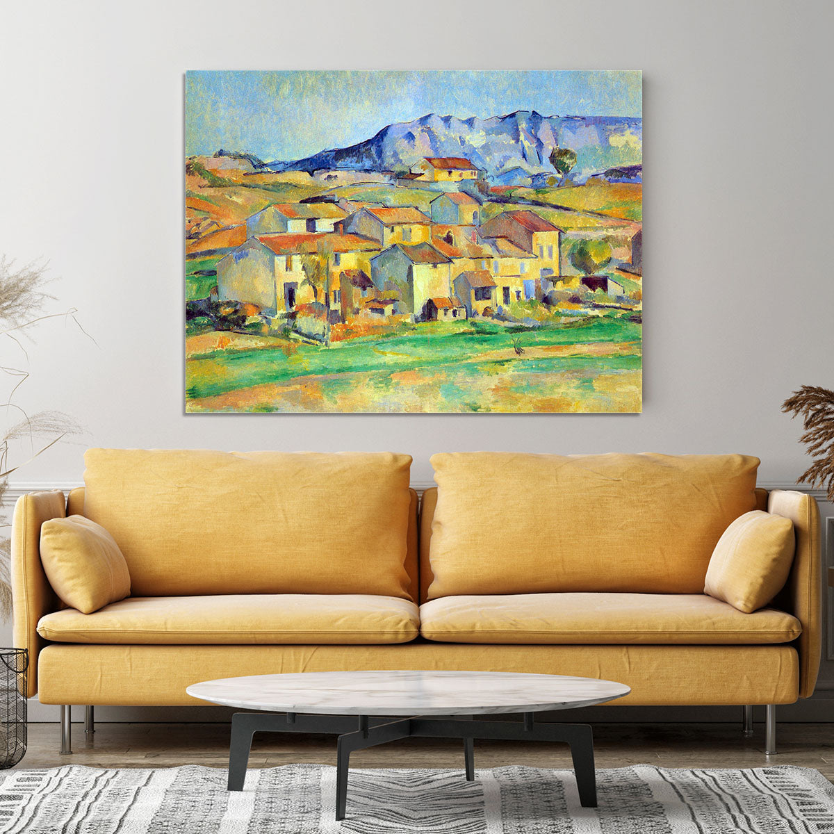 Montaigne Sainte-Victoire from the environment beu Gardanne of view by Cezanne Canvas Print or Poster - Canvas Art Rocks - 4