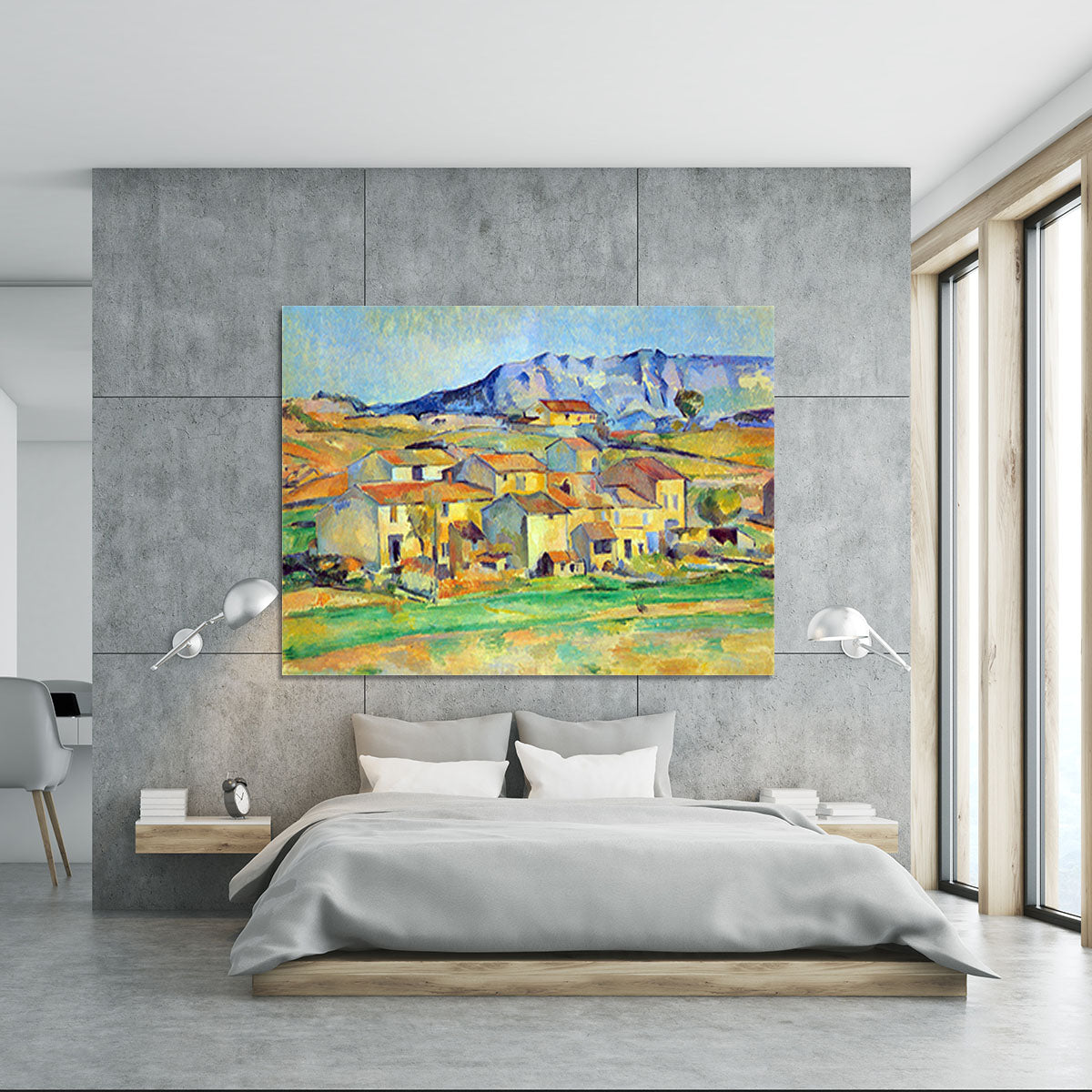 Montaigne Sainte-Victoire from the environment beu Gardanne of view by Cezanne Canvas Print or Poster - Canvas Art Rocks - 5
