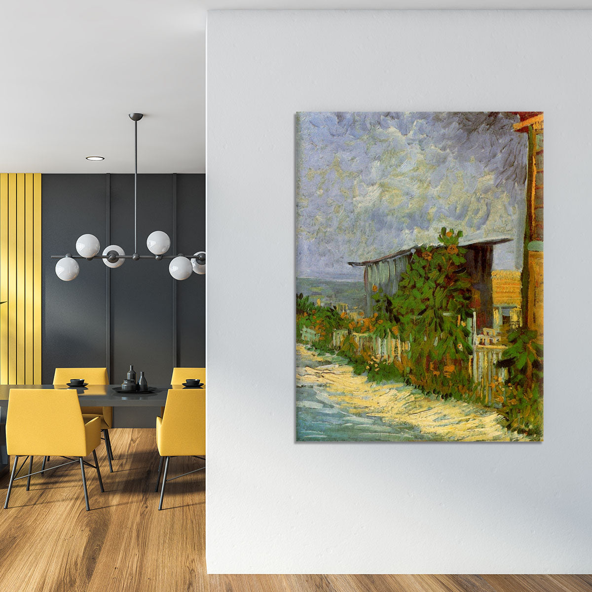 Montmartre Path with Sunflowers by Van Gogh Canvas Print or Poster - Canvas Art Rocks - 4