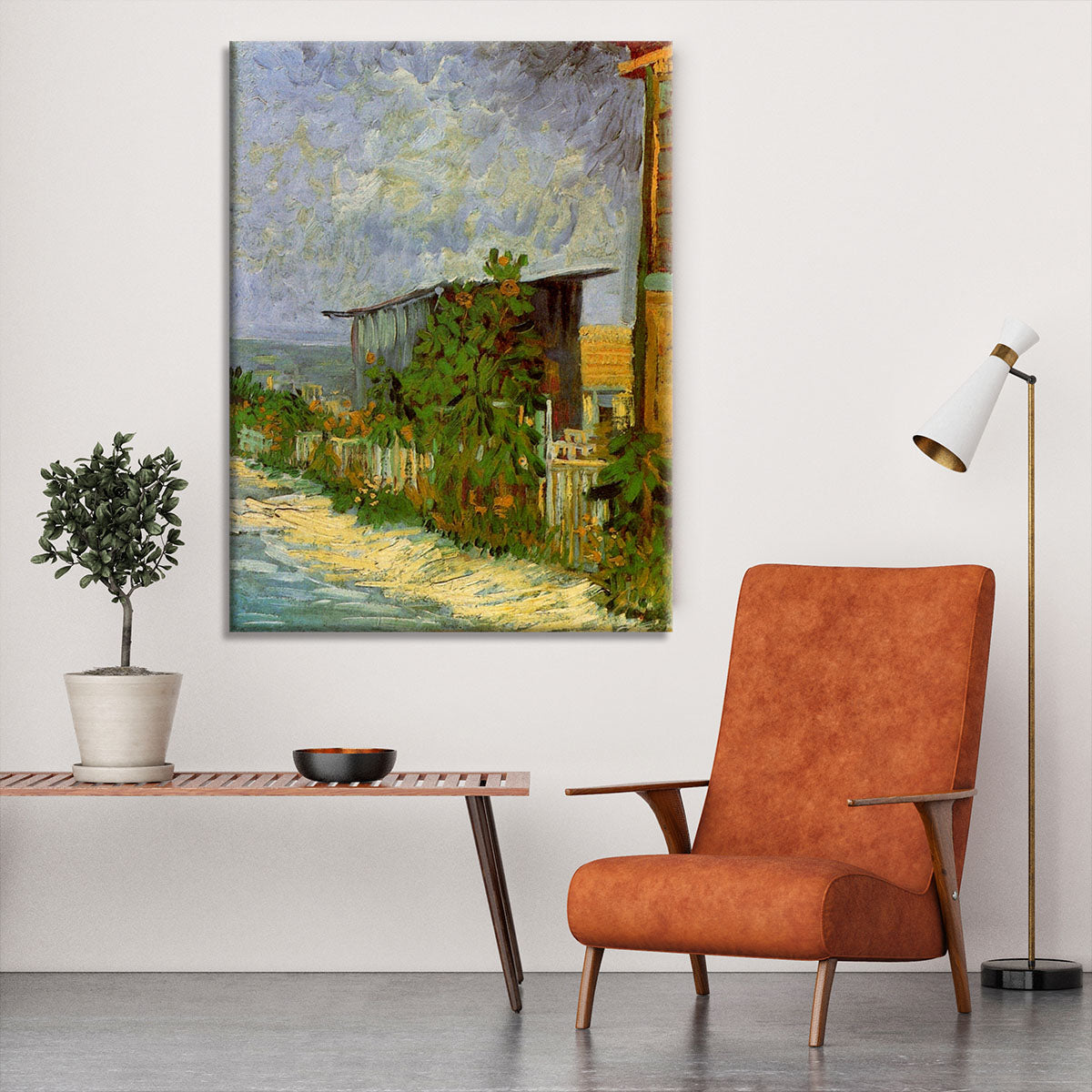 Montmartre Path with Sunflowers by Van Gogh Canvas Print or Poster - Canvas Art Rocks - 6