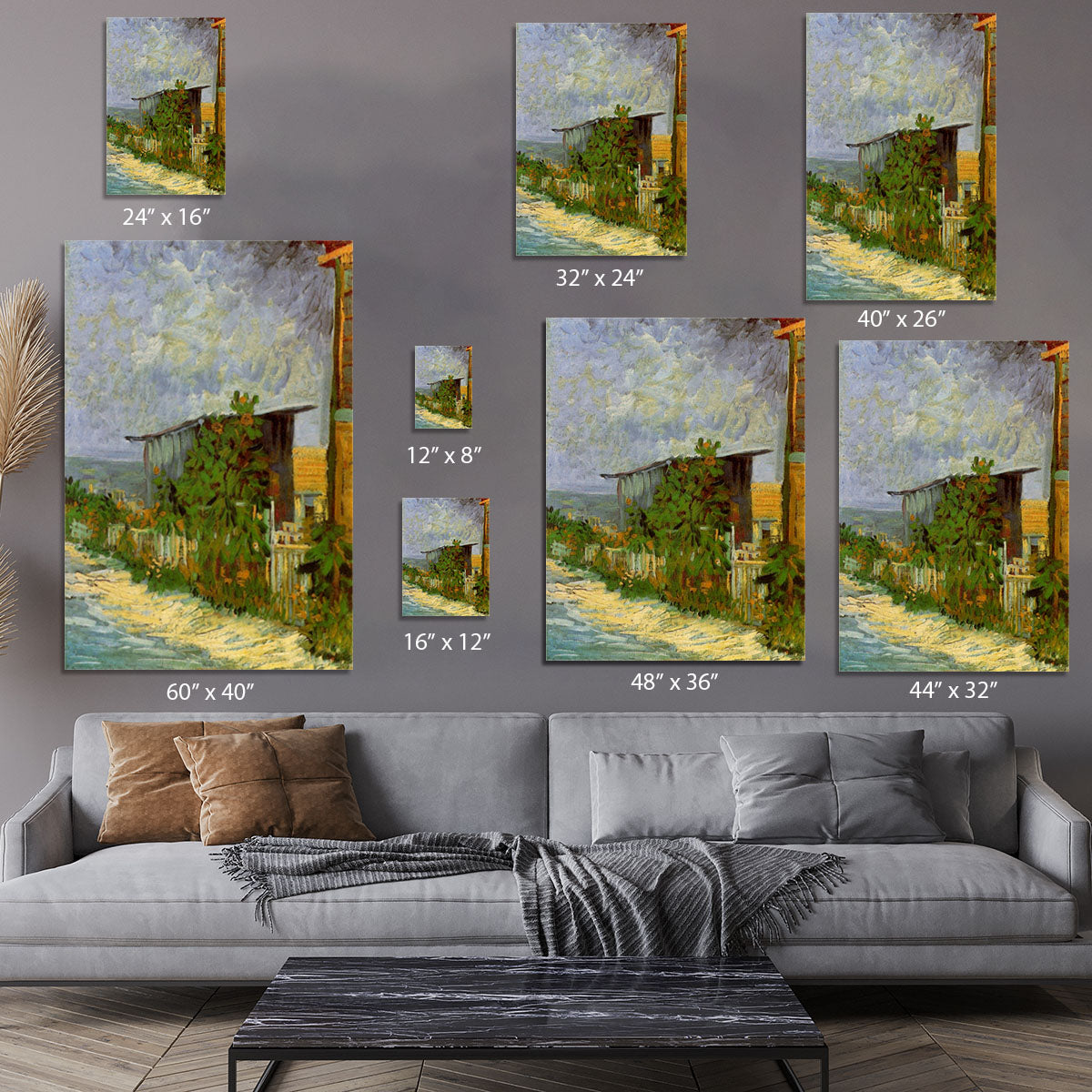 Montmartre Path with Sunflowers by Van Gogh Canvas Print or Poster - Canvas Art Rocks - 7