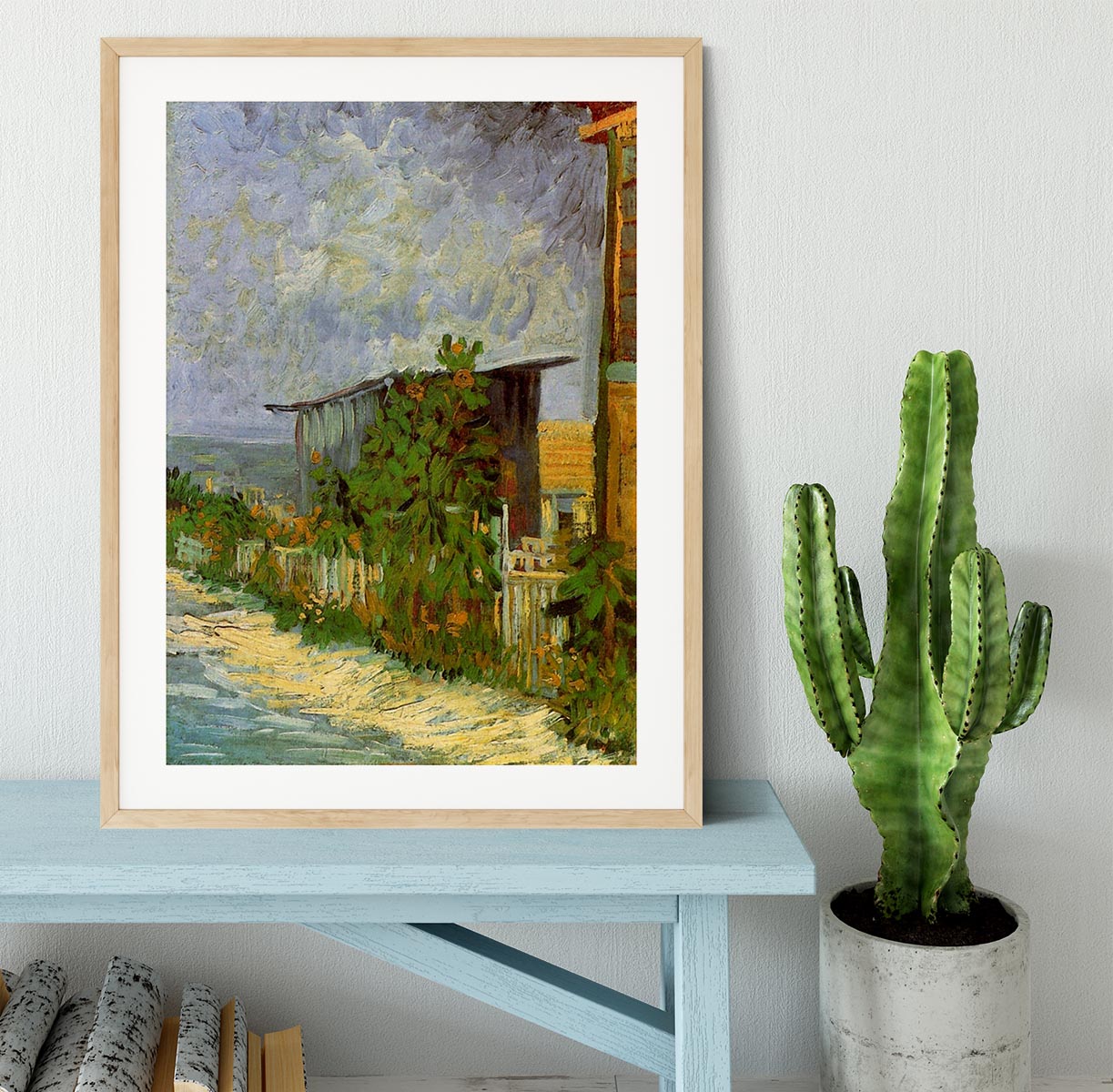 Montmartre Path with Sunflowers by Van Gogh Framed Print - Canvas Art Rocks - 3