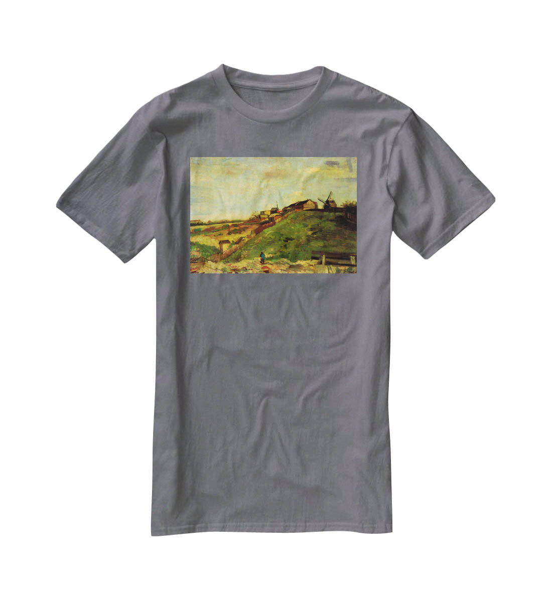 Montmartre Quarry the Mills by Van Gogh T-Shirt - Canvas Art Rocks - 3