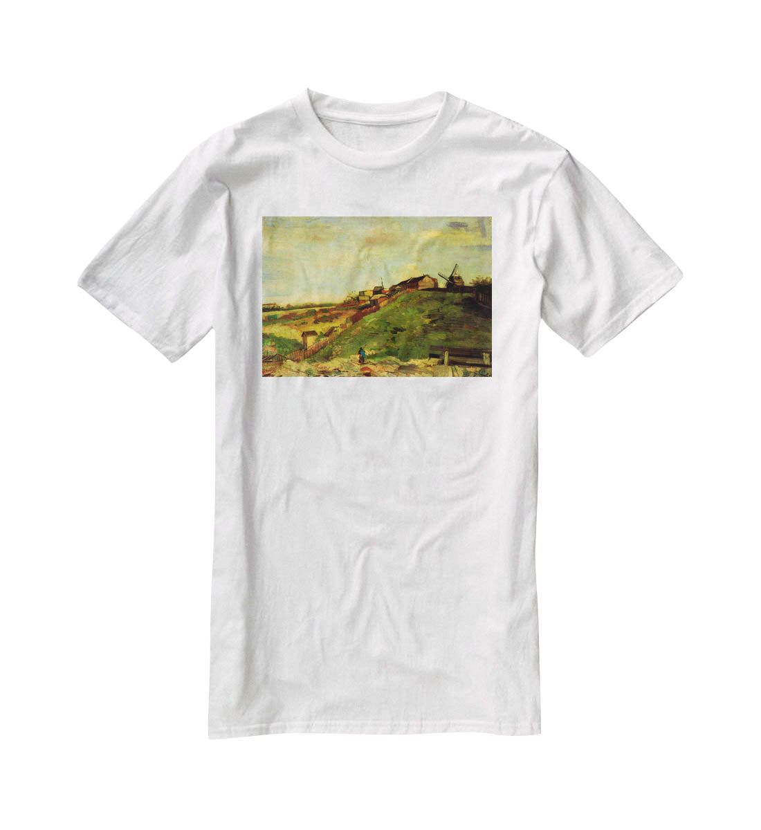 Montmartre Quarry the Mills by Van Gogh T-Shirt - Canvas Art Rocks - 5