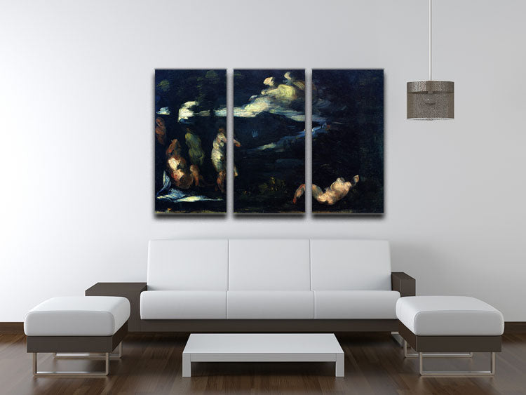 More Bathers by Cezanne 3 Split Panel Canvas Print - Canvas Art Rocks - 3