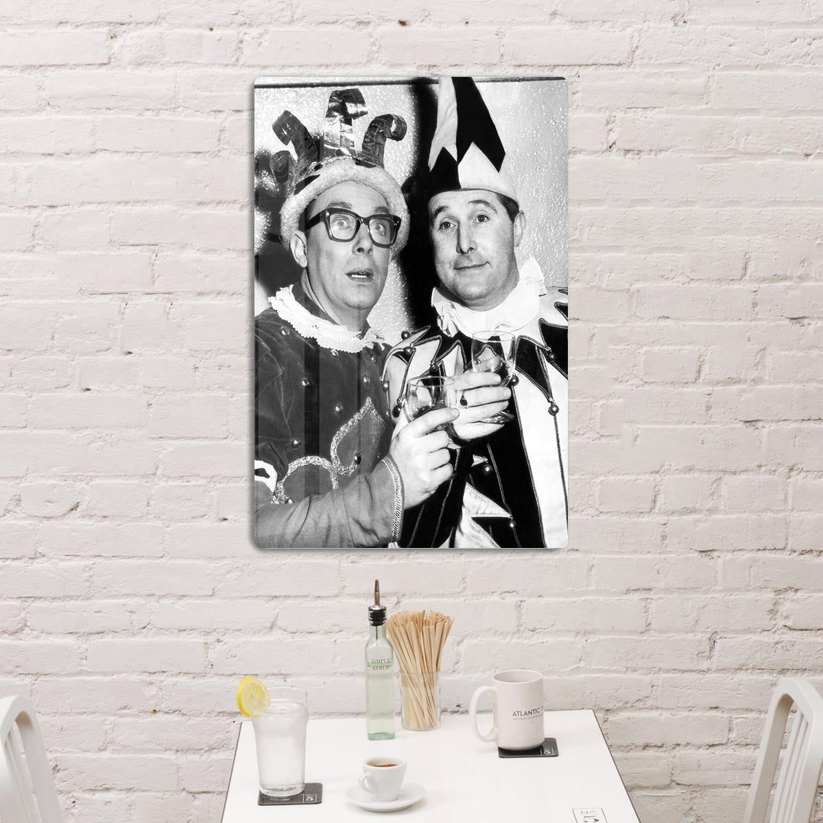 Morecambe and Wise dressed as court jesters HD Metal Print