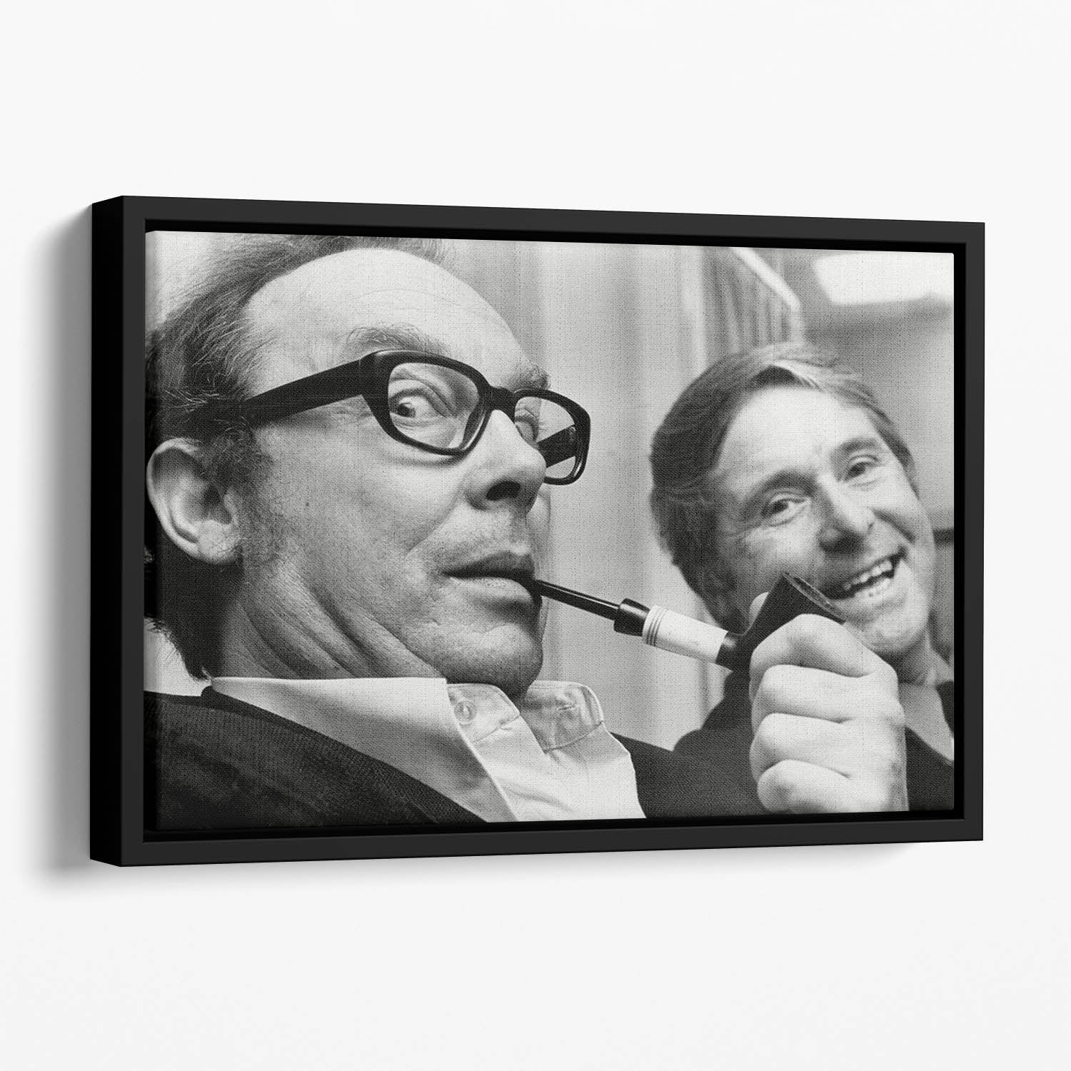 Morecambe and Wise in the 70s Floating Framed Canvas