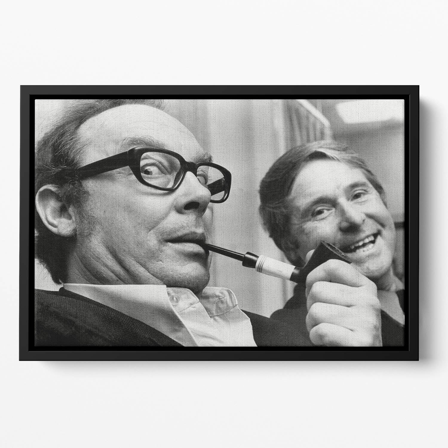 Morecambe and Wise in the 70s Floating Framed Canvas