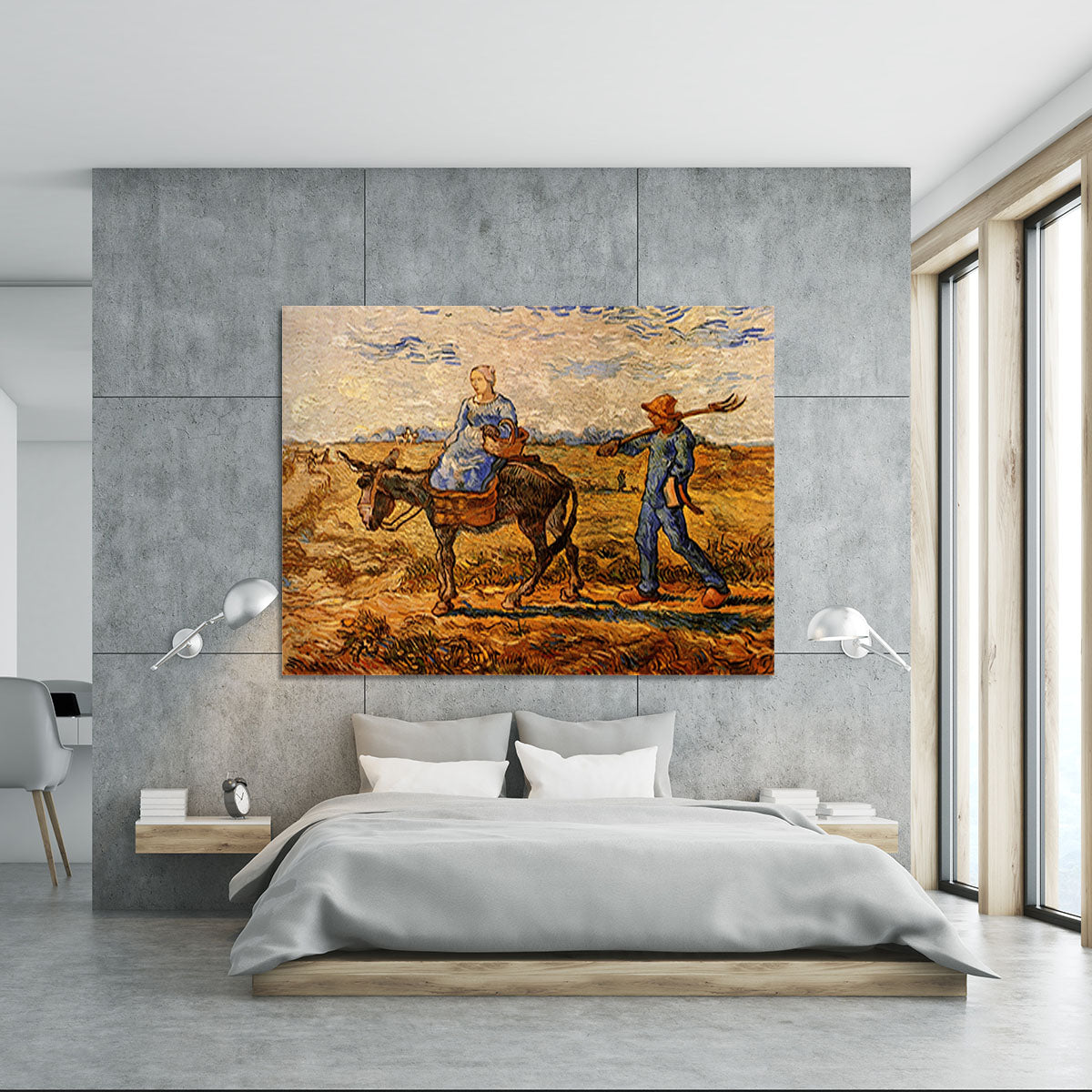 Morning Peasant Couple Going to Work by Van Gogh Canvas Print or Poster - Canvas Art Rocks - 5