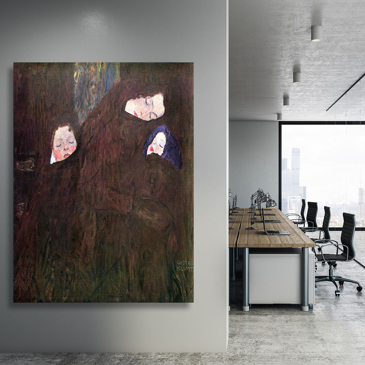 Mother with Children by Klimt Canvas Print or Poster - Canvas Art Rocks - 3