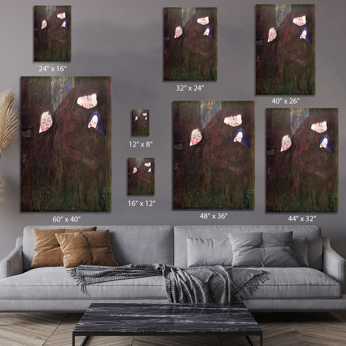 Mother with Children by Klimt Canvas Print or Poster - Canvas Art Rocks - 7
