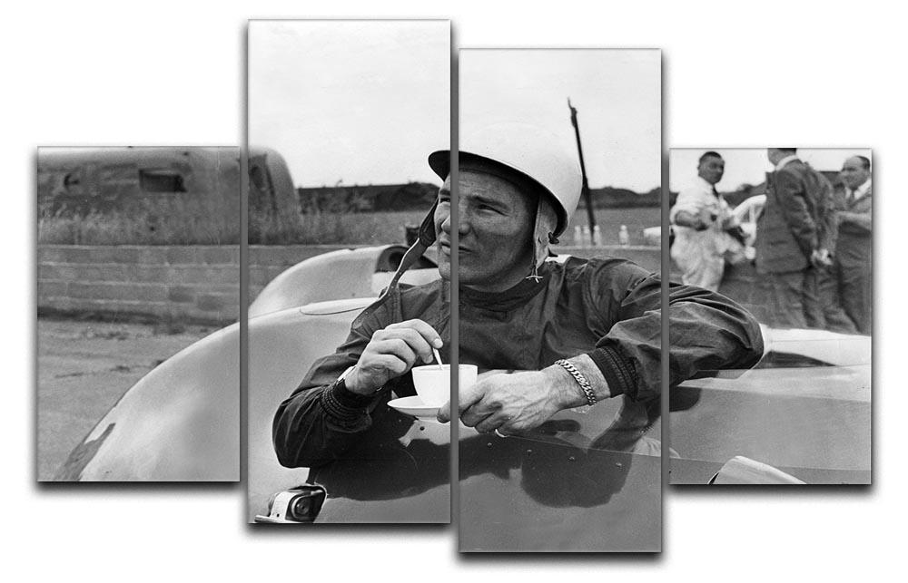 Motor racing driver Stirling Moss 4 Split Panel Canvas  - Canvas Art Rocks - 1