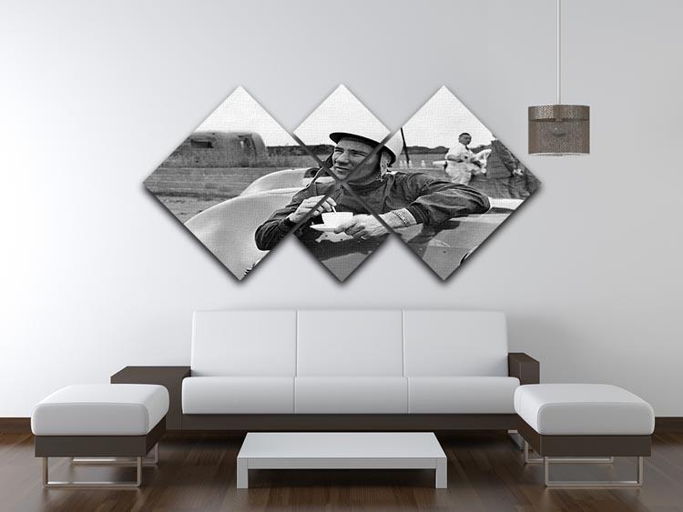 Motor racing driver Stirling Moss 4 Square Multi Panel Canvas - Canvas Art Rocks - 3