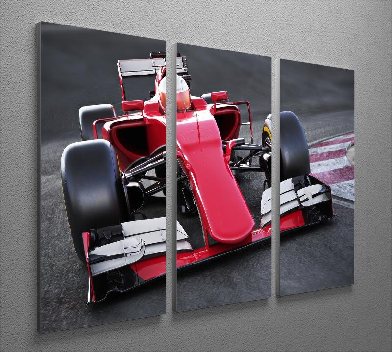 Motor sports race car 3 Split Panel Canvas Print - Canvas Art Rocks - 2