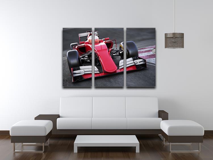 Motor sports race car 3 Split Panel Canvas Print - Canvas Art Rocks - 3
