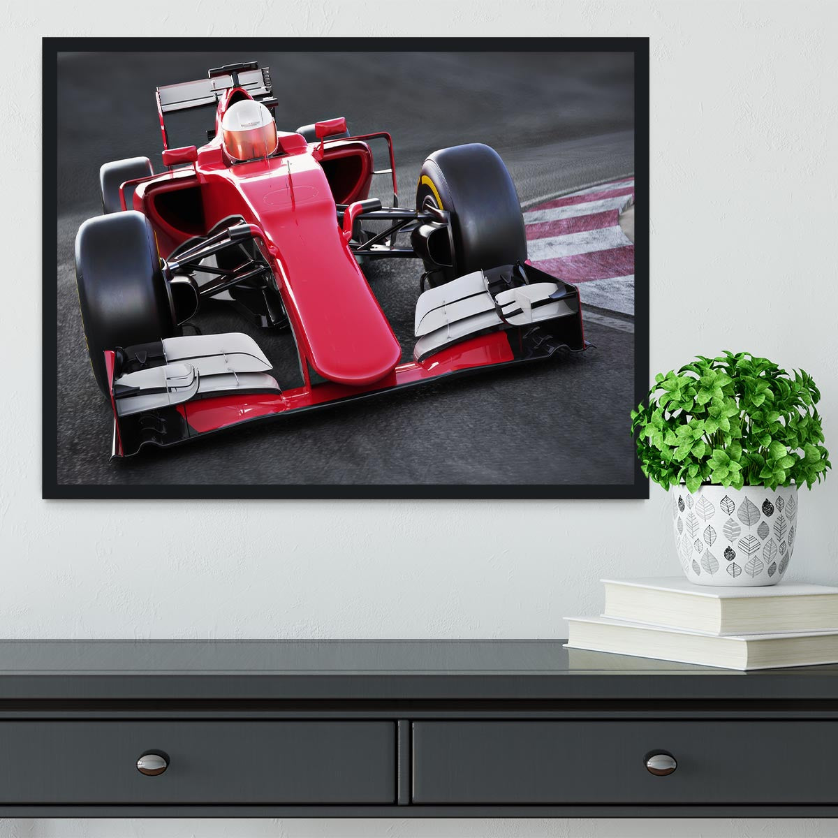 Motor sports race car Framed Print - Canvas Art Rocks - 2