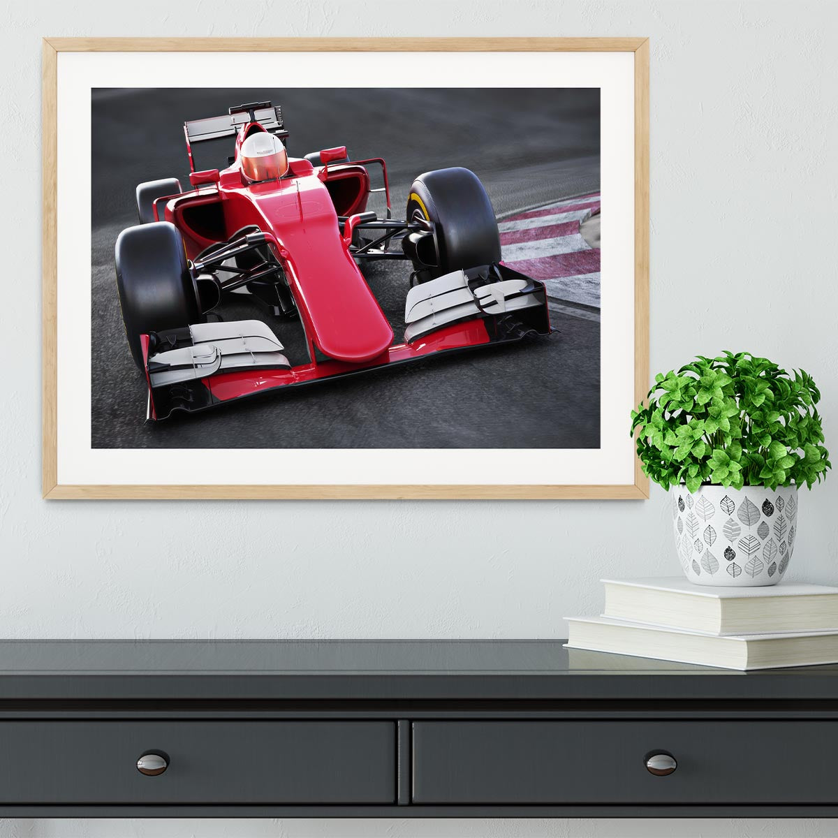Motor sports race car Framed Print - Canvas Art Rocks - 3