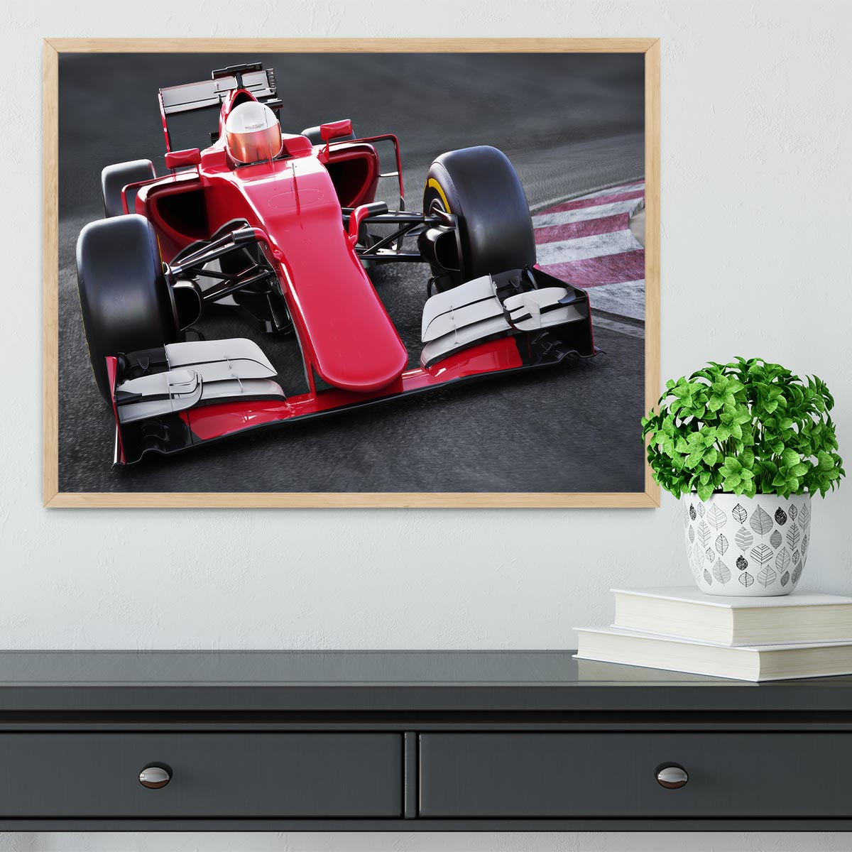 Motor sports race car Framed Print - Canvas Art Rocks - 4