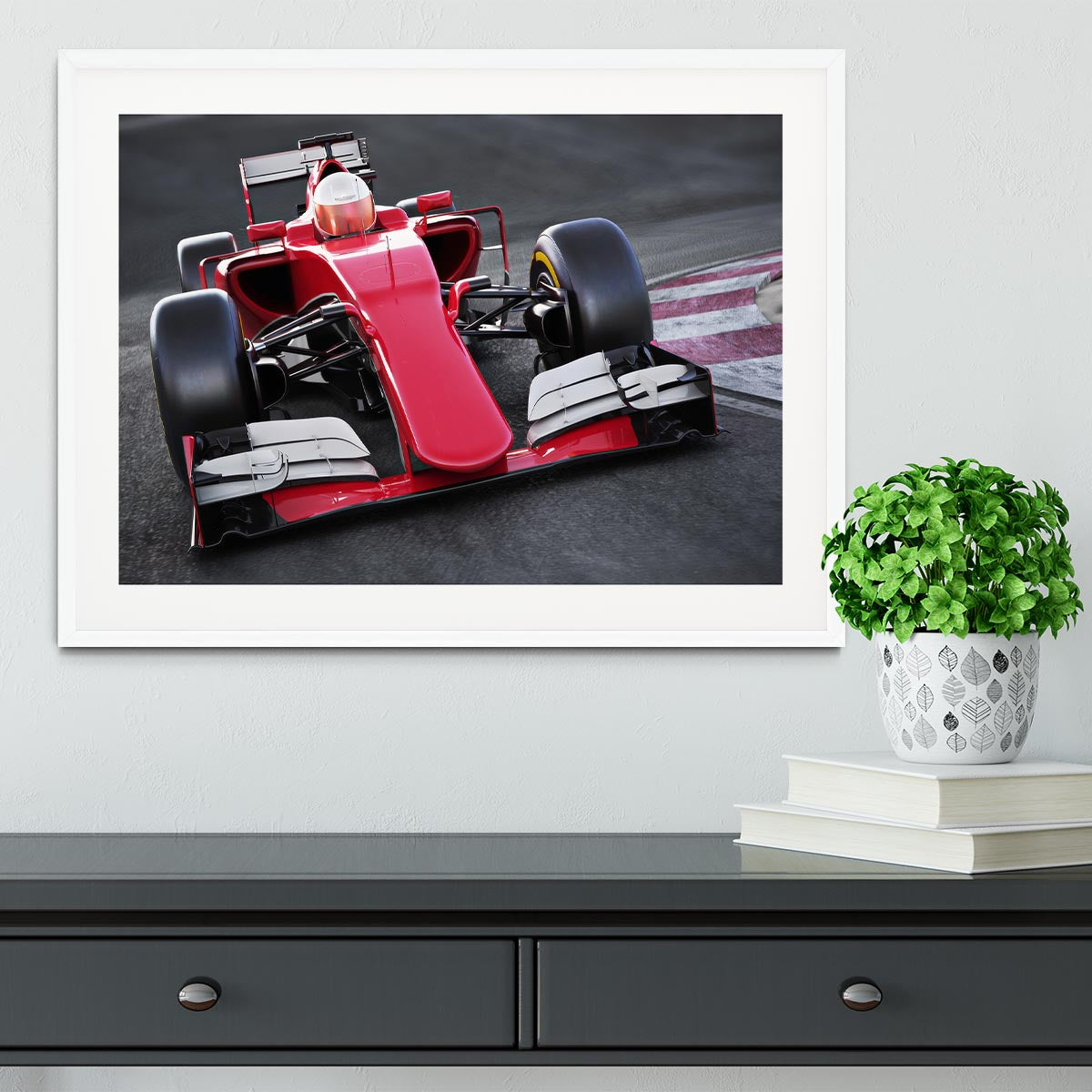 Motor sports race car Framed Print - Canvas Art Rocks - 5