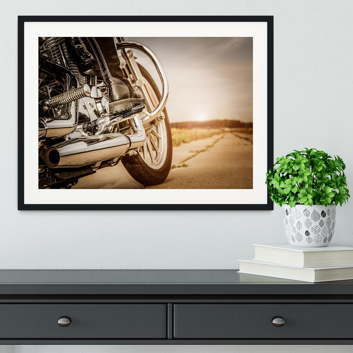Motorbike Close Up Framed Print - Canvas Art Rocks - 1